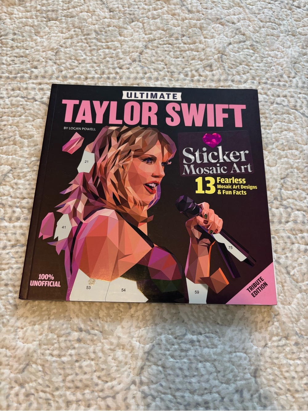 Taylor Swift Sticker Mosaic Art Book - Pink & Black Cover